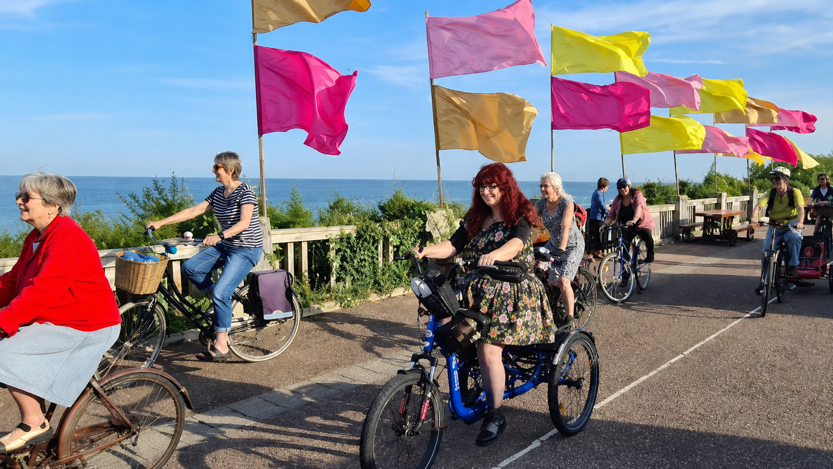 Cyclists taking part in a Cycling In Lowestoft women's ride